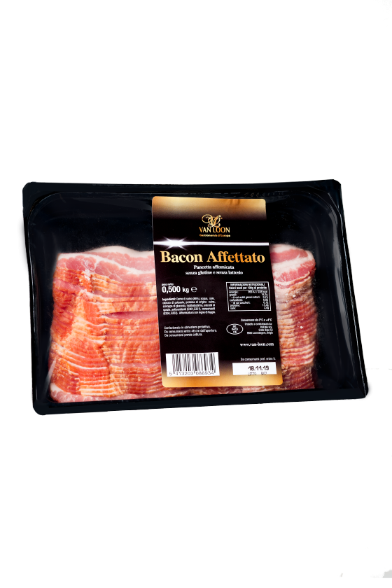 Sliced smoked bacon
